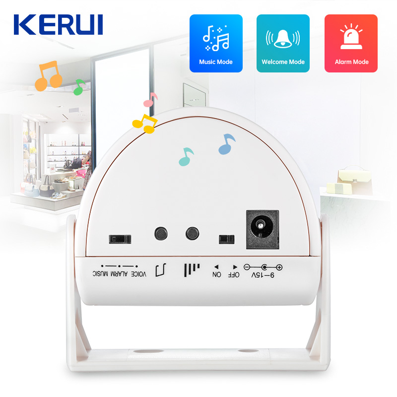 Home Security Bell - ウェルカムチャイムベルショップ用 32 メロディーワイヤレスモーションセンサードアベルアラームショップホームオフィスセキュリティ保護盗難