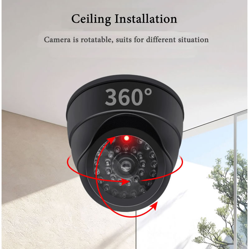 Home Security Beams - 新しい赤色点滅 LED ライト黒/白ダミーコンクカメラホームオフィス監視セキュリティシステム偽 CCTV セキュリティカメラ