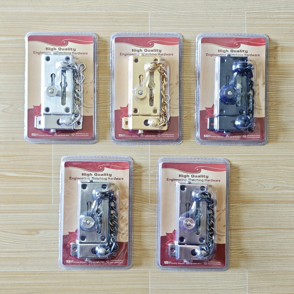 Home Security Door - ステンレス製セキュリティチェーン、新型ドア・ホテル用ラッチ、家庭用金具アクセサリー、ラッチ付きセキュリティチェーン