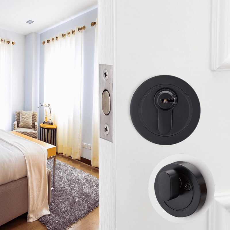 Home Security Door Reinforcement Lock - ユニバーサル盗難防止円形ロック,家庭用ドアロック,バスルームロック,リビングルームロック,家庭用,サイレント,家全体