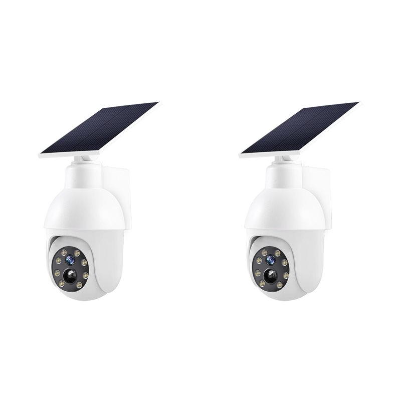 Home Security Lights - 2X ソーラーパワーアナログ監視センサーライト、点滅する赤色ライトはカメラを模倣し、ホームセキュリティを強化します-A31R