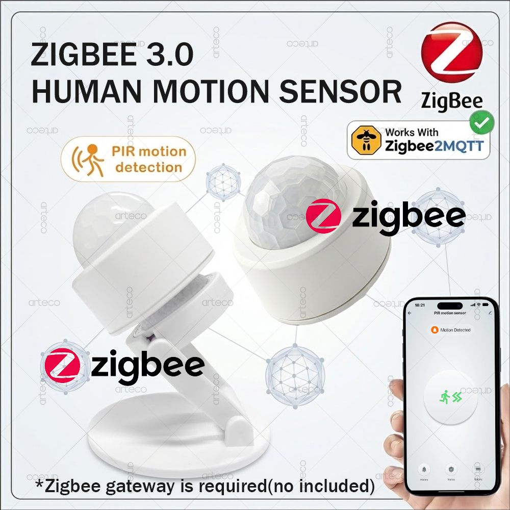 Home Security Alarm - Zigbee 3.0 ミニ PIR モーションセンサー人体赤外線検出器セキュリティアラームサポート Zigbee2mqtt