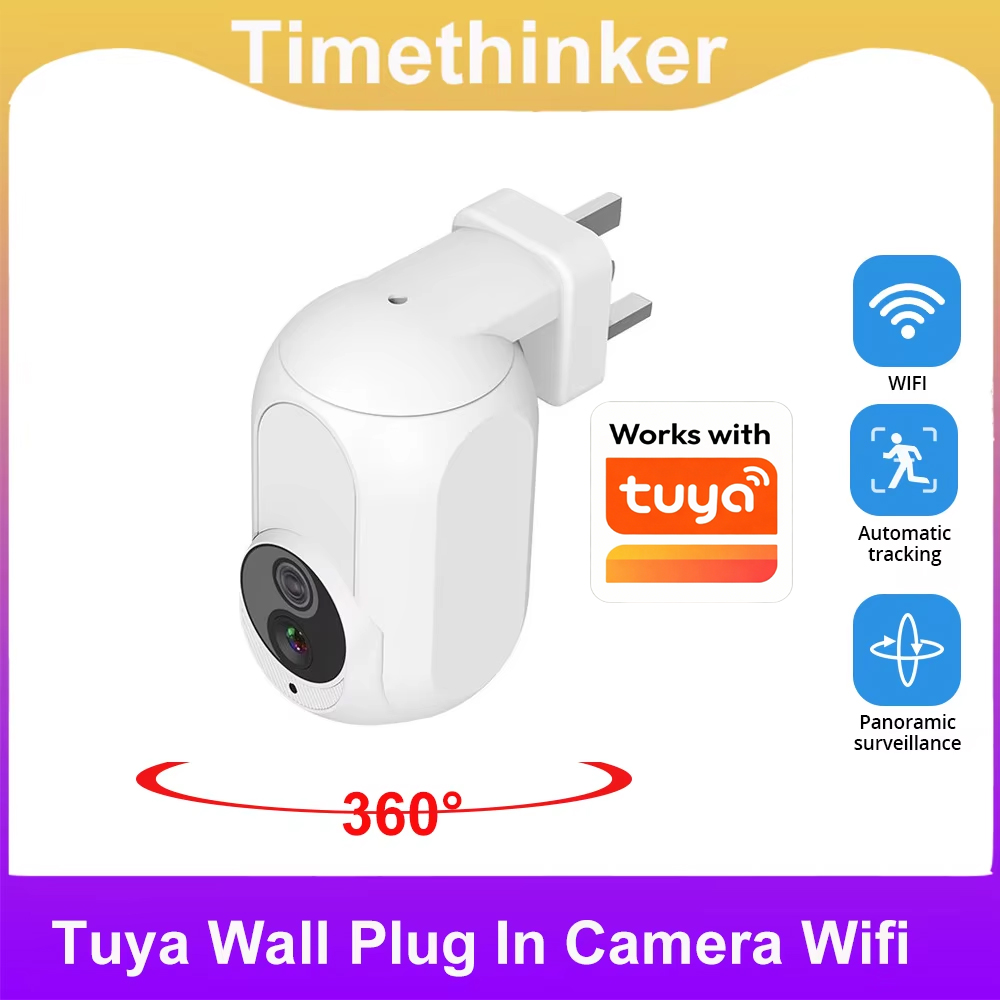 Home Security Beams - Tuya 壁コンセント型カメラ Wifi 360 ° 1080P