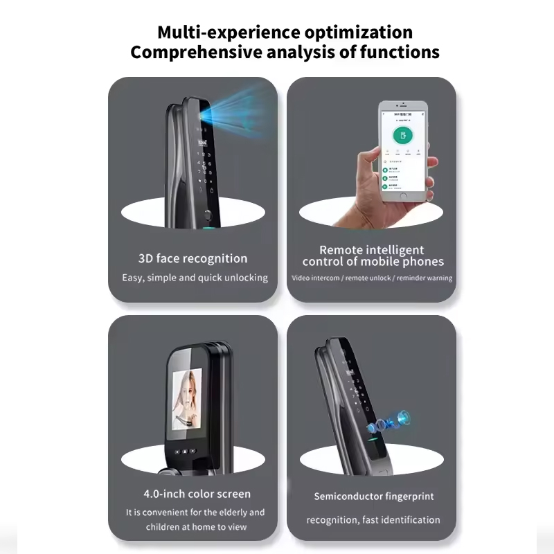HX5スマートドアロック 3D顔認証 WiFiデジタル電子錠 - Home Security Door のレビューと価格