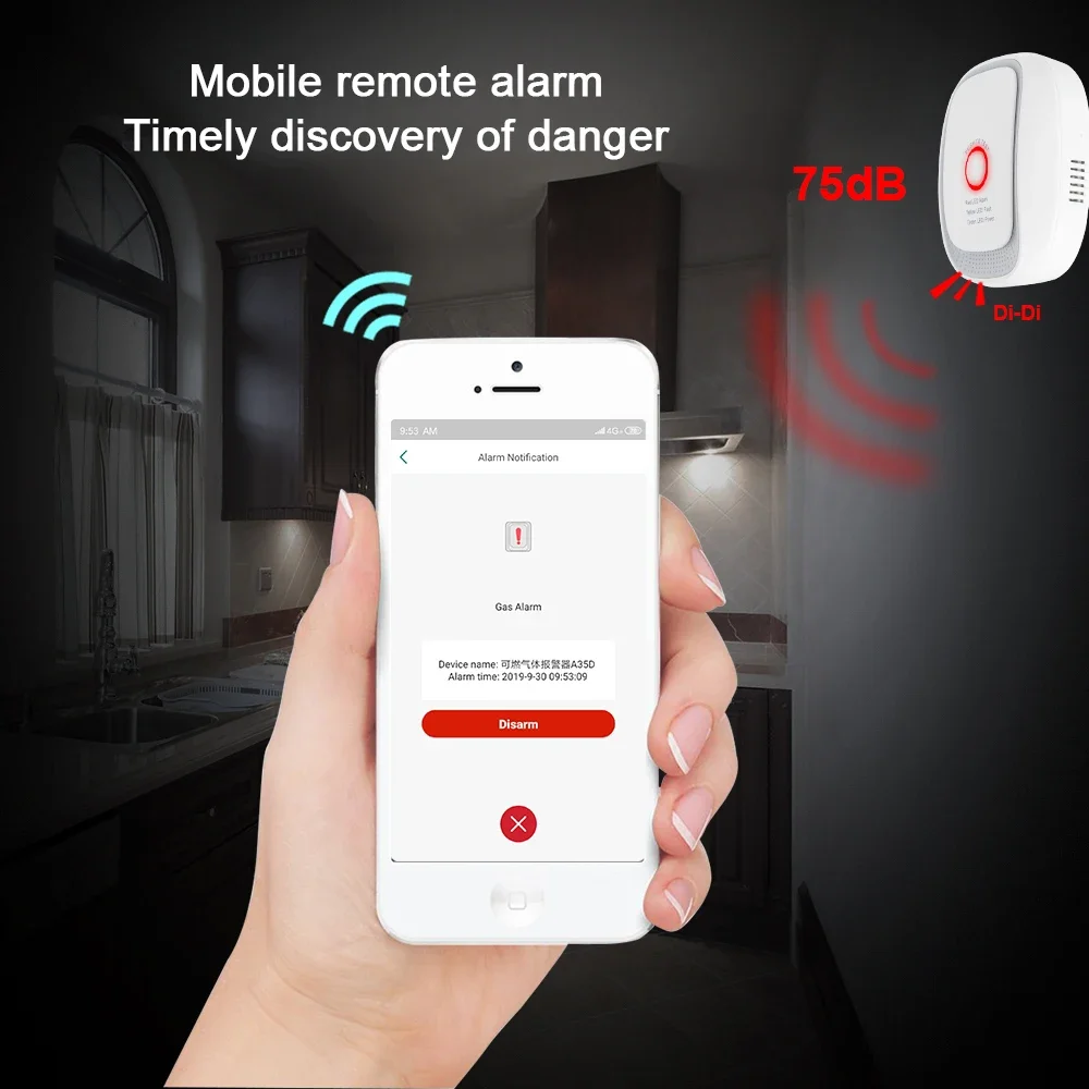 HEIMAN Zigbee Tuya 可燃性ガスセンサー 天 - Home Security Alarm のレビューと価格