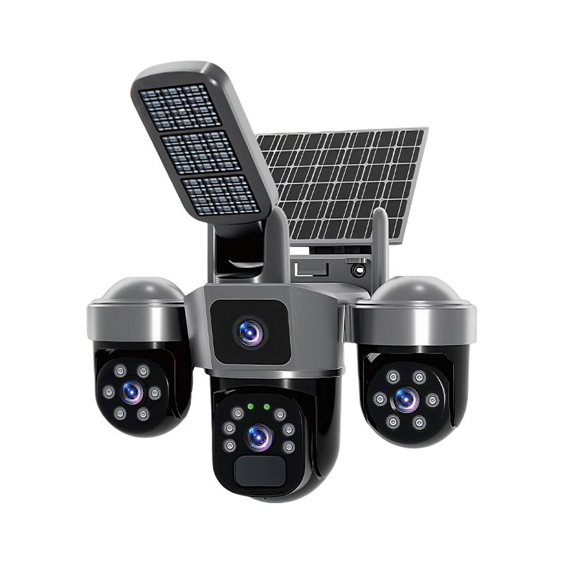 6MP V380アプリ対応 ソーラー電源 トリプルレンズ A - Home Security Flood Lights のレビューと価格