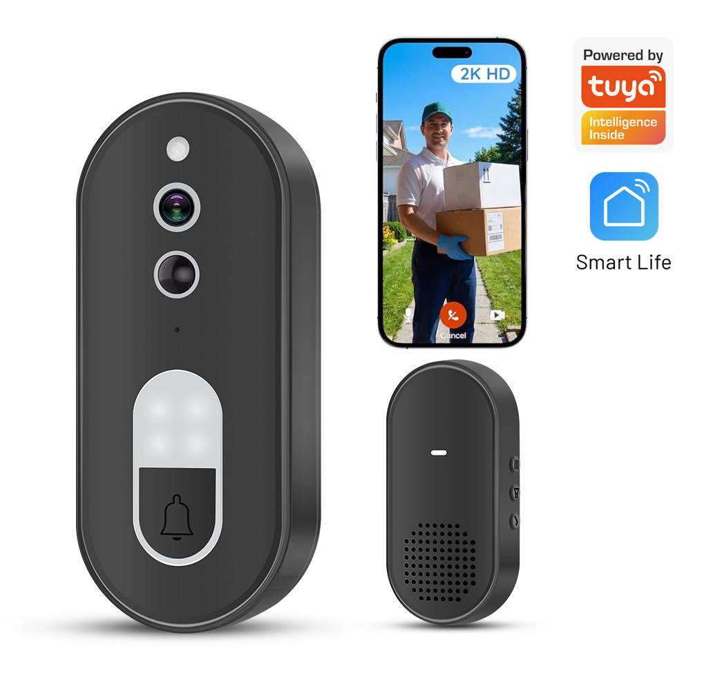 Tuya 1080P HD ワイヤレス WiFi ビデオドア - Home Security Bell のレビューと価格