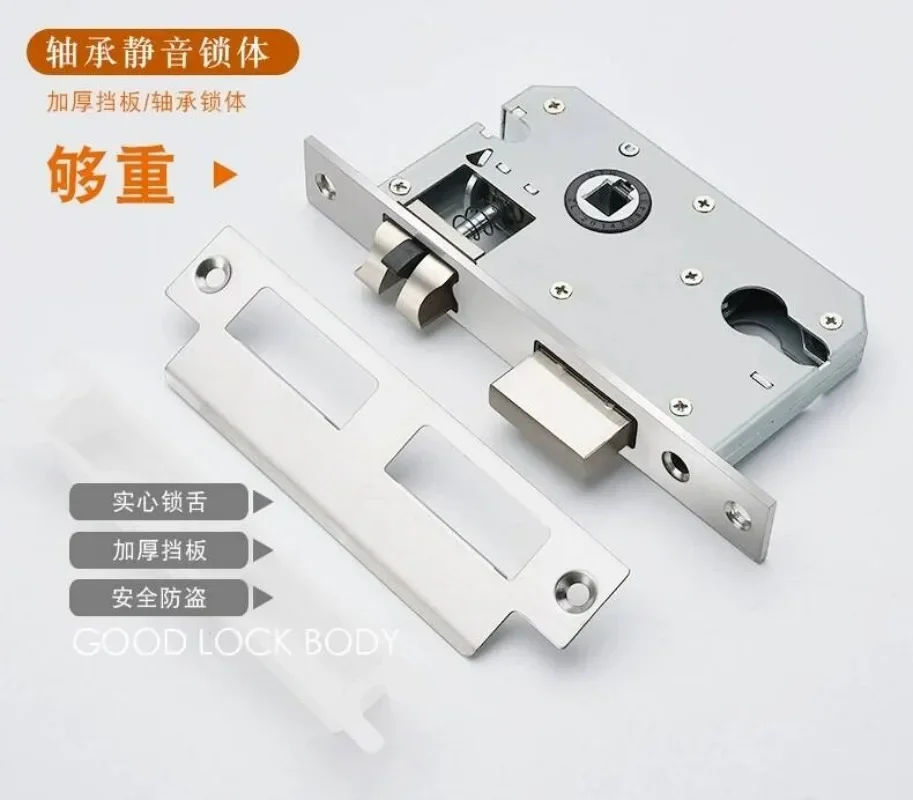 金色亜鉛合金製、寝室用ドアロック、内装用木製ドアハンドル、ロ - Home Security Door のレビューと価格