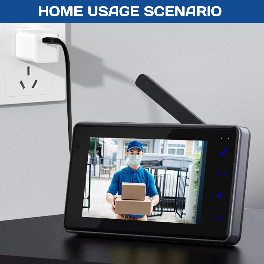 4.3インチHD IPSスクリーンワイヤレスビジュアルインタ - Home Security Bell のレビューと価格