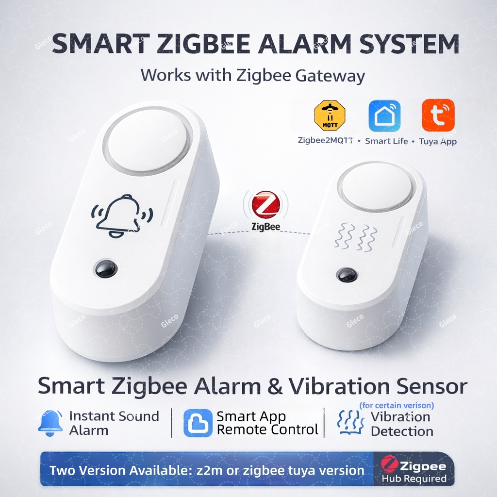 オプションの振動検出サウンドストロボライト付き Zigbee - Home Security Lights のレビューと価格