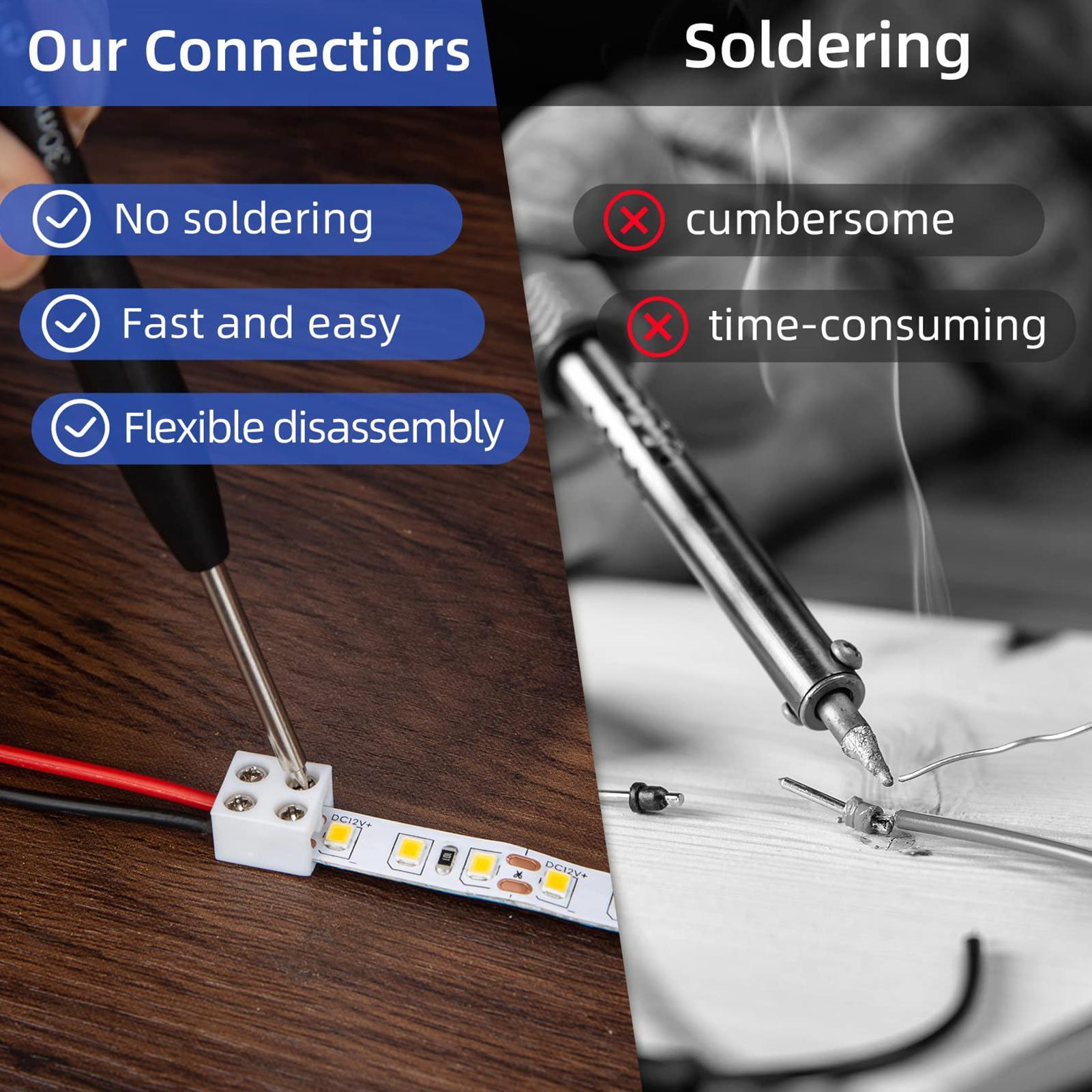 LED ストリップ コネクタ 8mm はんだ不要のストリップ - Home Security Providers のレビューと価格