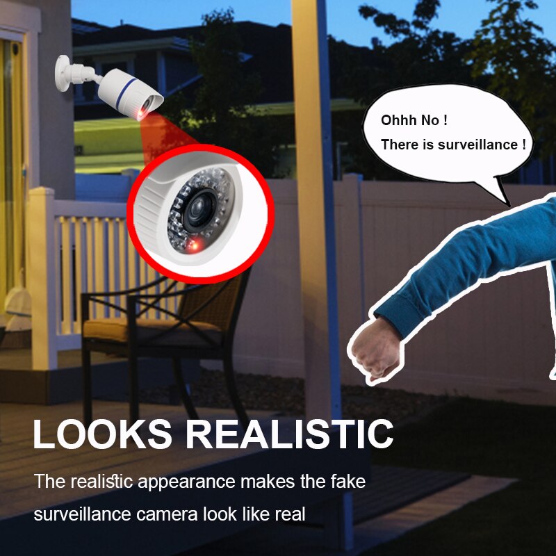 LEDライト付きの偽の監視セキュリティカメラ,Ccctvドー - Home Security Beams のレビューと価格