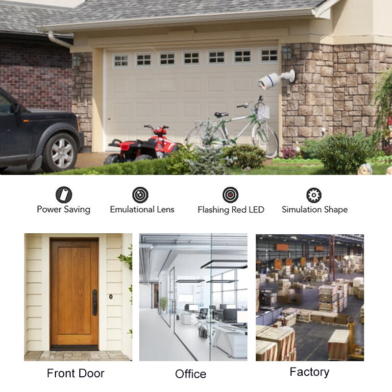 LEDライト付きの偽の監視セキュリティカメラ,Ccctvドー - Home Security Beams のレビューと価格