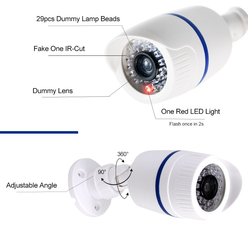 LEDライト付きの偽の監視セキュリティカメラ,Ccctvドー - Home Security Beams のレビューと価格
