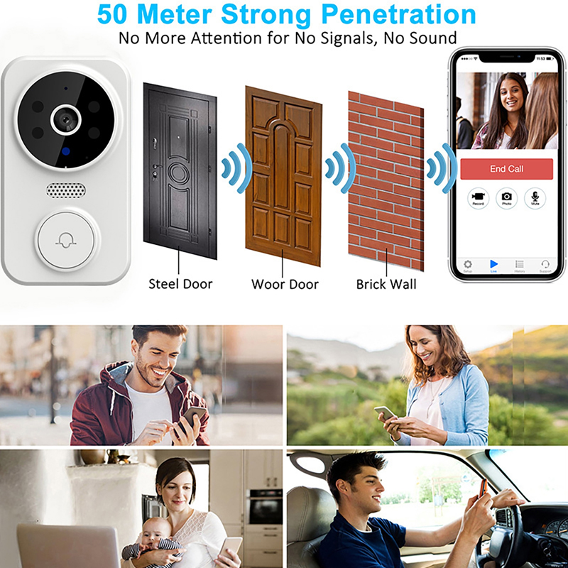 WiFi スマートビデオドアベルカメラナイトビジョンスマート - Home Security Bell のレビューと価格
