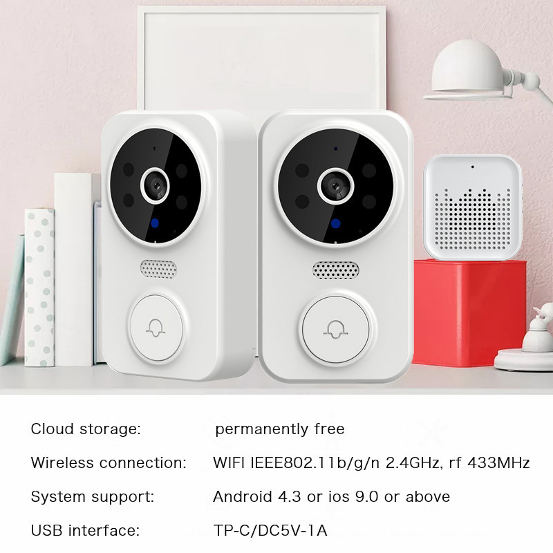 Tuya WIFI ドアベル スマートホーム ワイヤレス電話 - Home Security Bell のレビューと価格