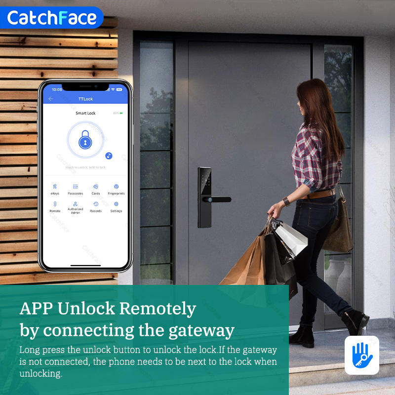 Bluetooth 指紋ドアロック TTLock アプリコー - Home Security Door Reinforcement Lock のレビューと価格