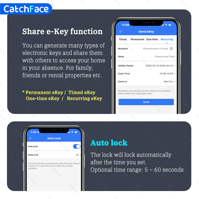 Bluetooth 指紋ドアロック TTLock アプリコー - Home Security Door Reinforcement Lock のレビューと価格