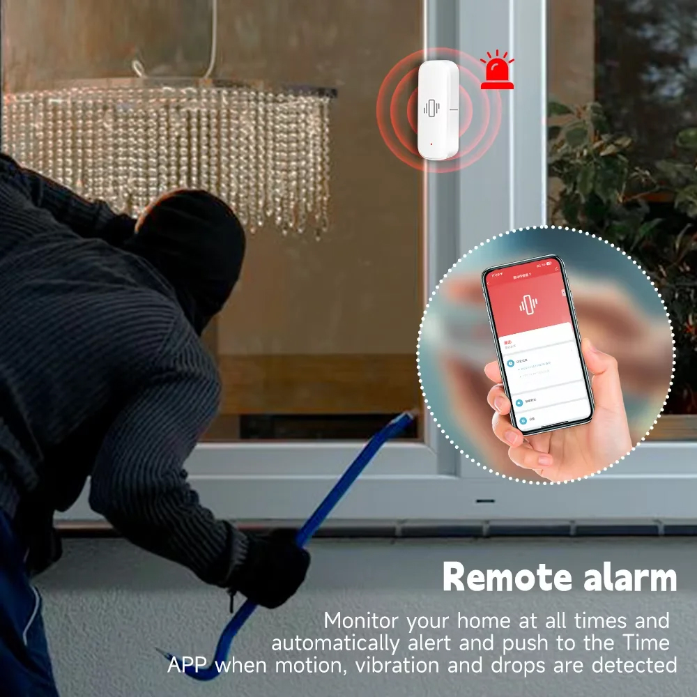 スマート ZigBee 振動センサー アプリ モニター ホー - Home Security Alarm のレビューと価格