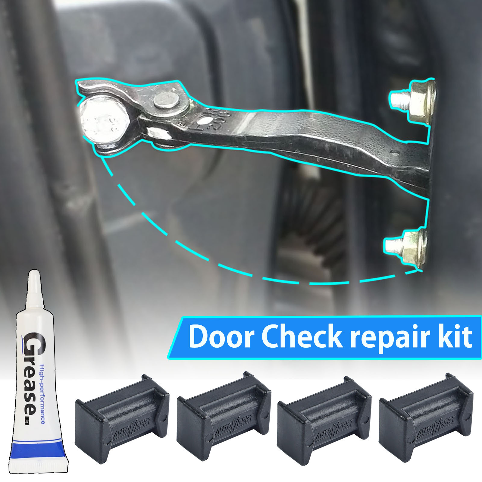 車のドアチェックストラップ,修理キット,ストッパーの選択,日 - Home Security Door Reinforcement Lock のレビューと価格