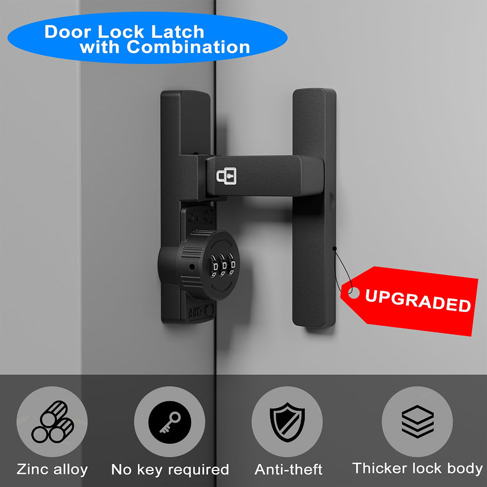 セキュリティ納屋ドアロック 3桁コンビネーションロック ホー - Home Security Door のレビューと価格