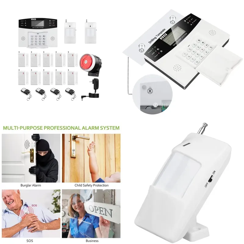 住宅盗難警報キット自動ダイヤル 120dB サイレンリモコン - Home Security Alarm のレビューと価格