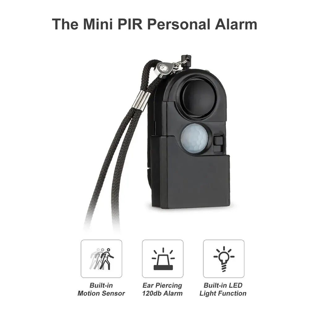 ポータブルミニモーション検知アラーム 120DB サイレン  - Home Security Lights のレビューと価格