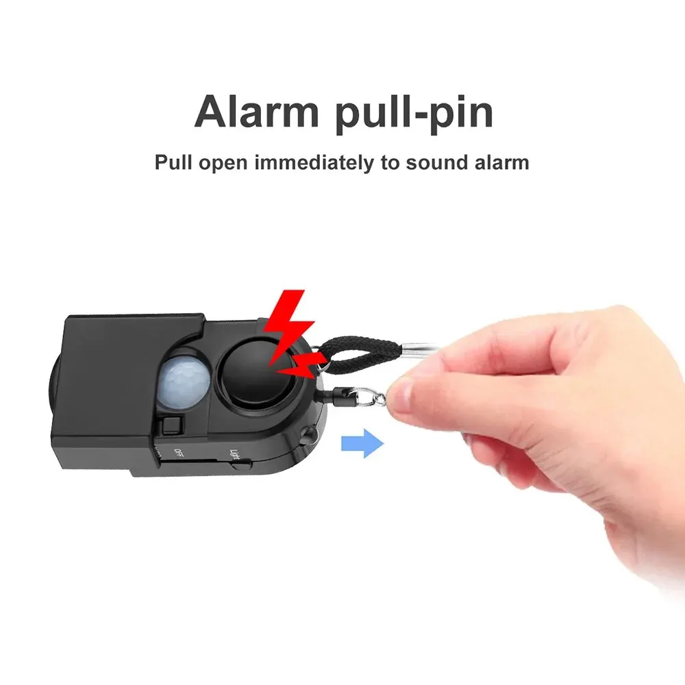 ポータブルミニモーション検知アラーム 120DB サイレン  - Home Security Lights のレビューと価格