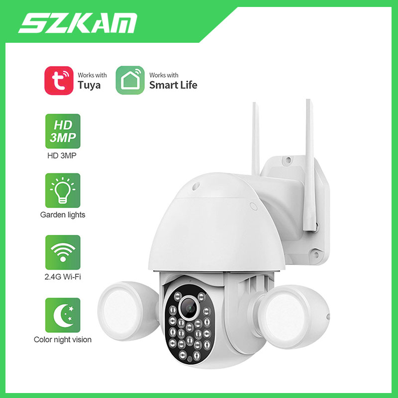 Tuya Smartlife APP スマート照明 3MP  - Home Security Flood Lights のレビューと価格