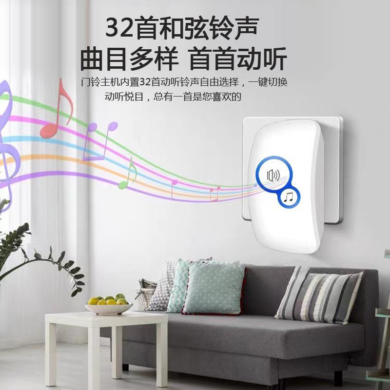 ワイヤレスアラームゲストウェルカムチャイムドアベル32種類の - Home Security Bell のレビューと価格