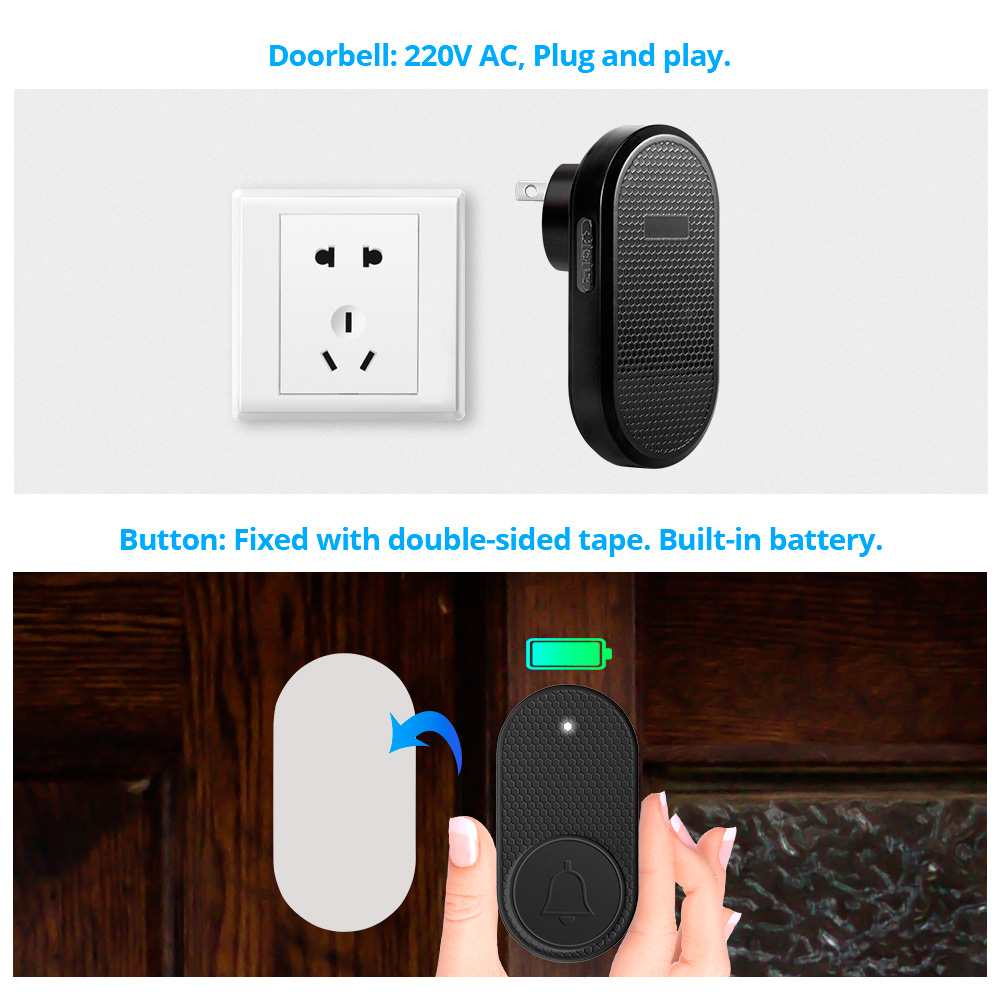 M558 ワイヤレススマートドアベルウェルカムホームセキュリ - Home Security Bell のレビューと価格
