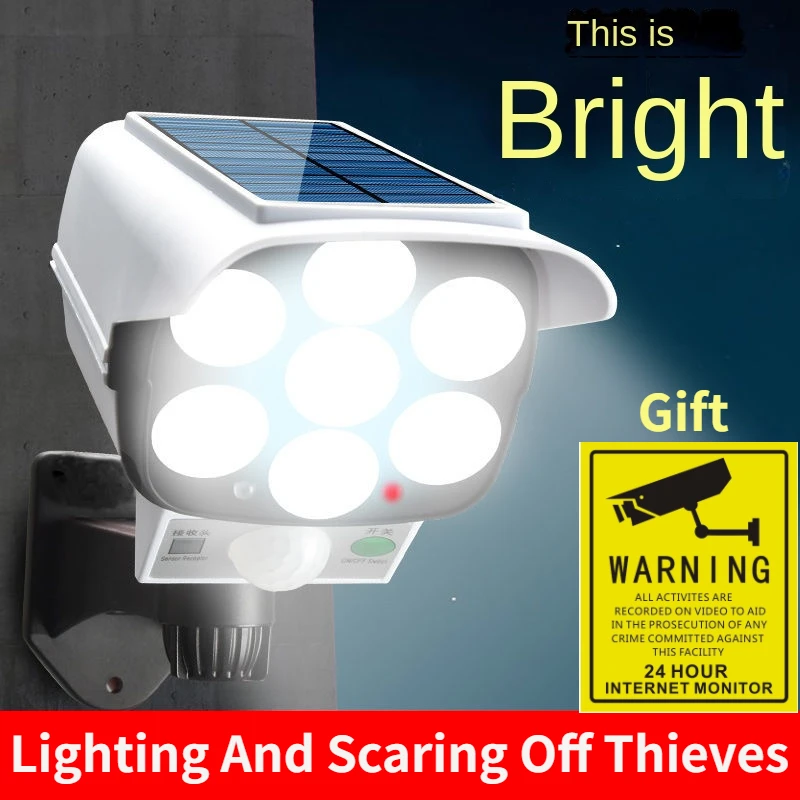 屋外ソーラーライトモーションセンサーセキュリティダミーカメラ - Home Security Lights のレビューと価格