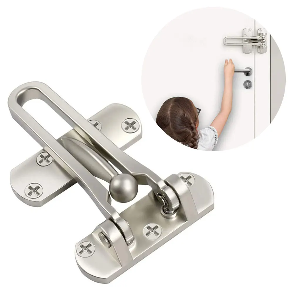 耐久性のあるステンレス製盗難防止ドアセーフティチェーンボルト - Home Security Door Reinforcement Lock のレビューと価格