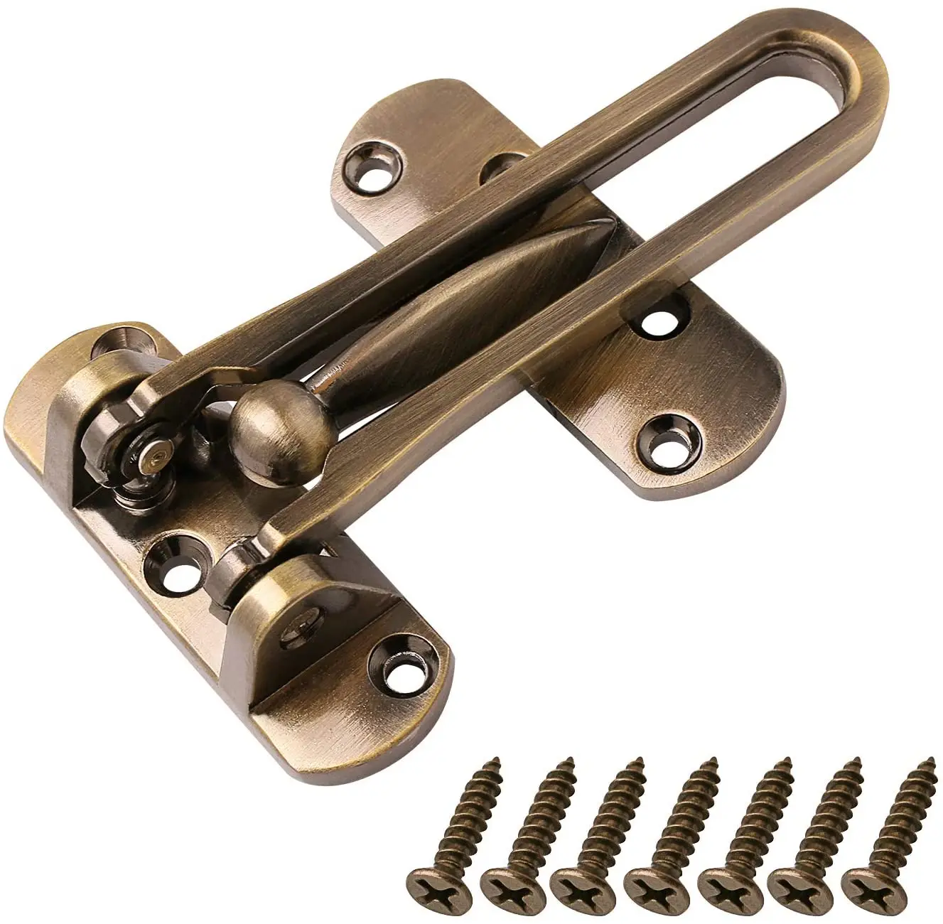 耐久性のあるステンレス製盗難防止ドアセーフティチェーンボルト - Home Security Door Reinforcement Lock のレビューと価格