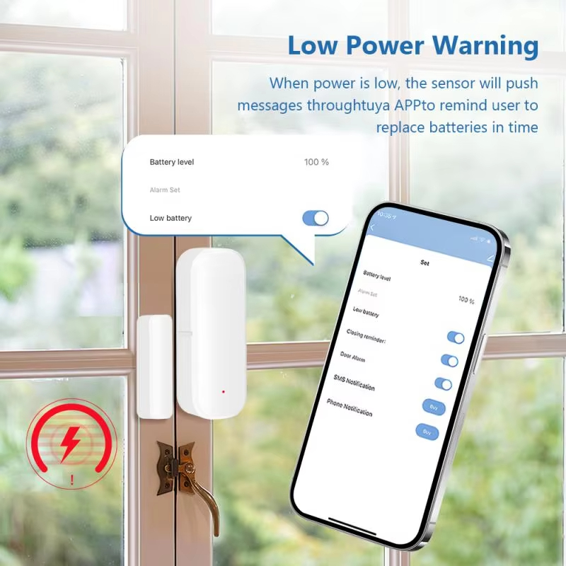 ZigBee ドア窓センサーゲート開閉検出器 Tuya スマ - Home Security Lights のレビューと価格