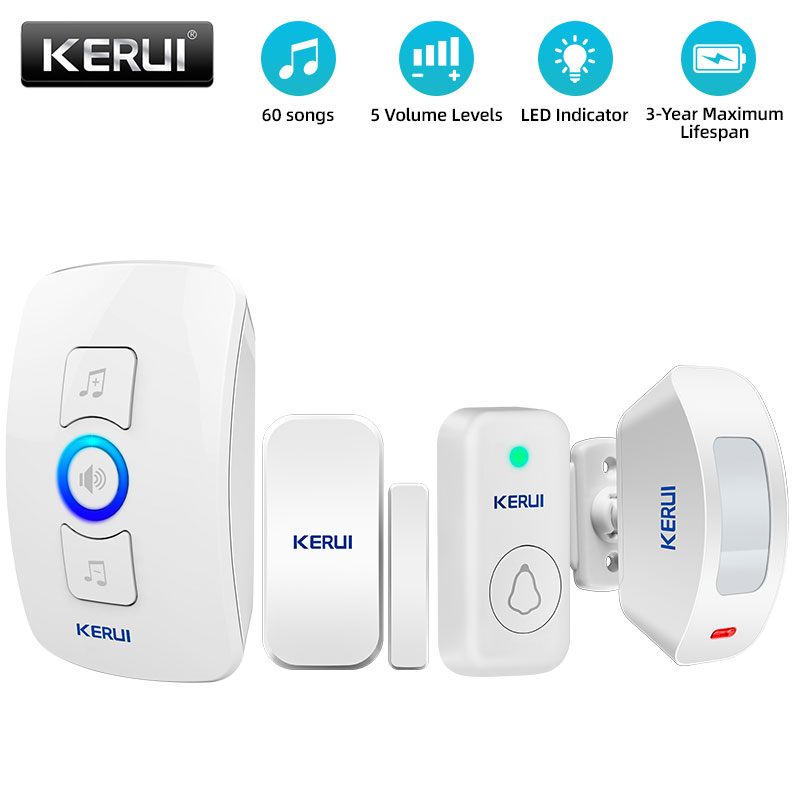 KERUI ワイヤレスドアベルホームセキュリティウェルカムチ - Home Security Bell のレビューと価格