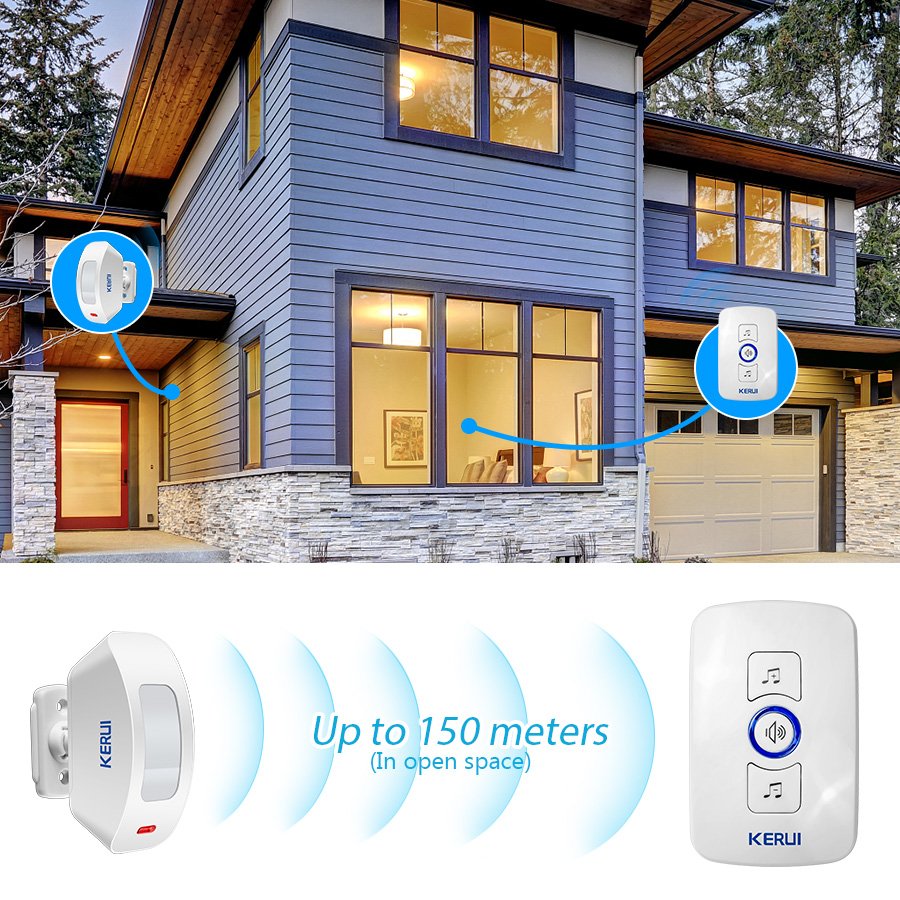 KERUI ワイヤレスドアベルホームセキュリティウェルカムチ - Home Security Bell のレビューと価格