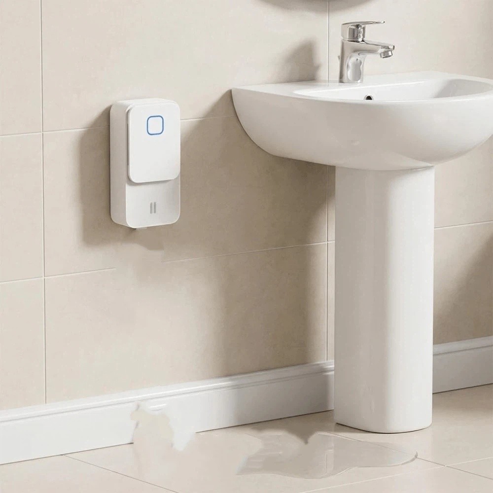 Wi-Fi接続対応の浸水センサー。コンパクトな設計で、2つの - Home Security Alarm のレビューと価格