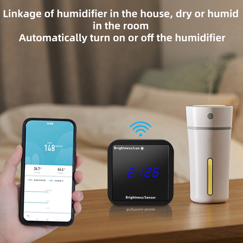 Tuya ZigBee 光センサー 明るさ検出器 温度湿度検 - Home Security Lights のレビューと価格