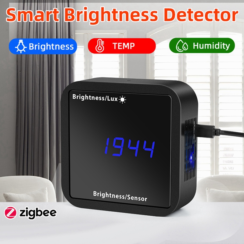 Tuya ZigBee 光センサー 明るさ検出器 温度湿度検 - Home Security Lights のレビューと価格