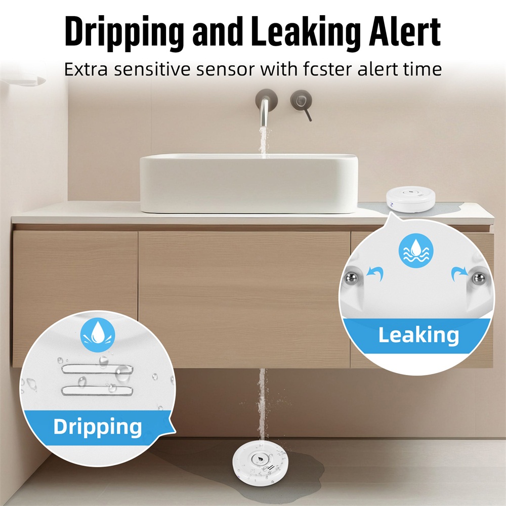 スマート漏水検知器,水位センサー,家庭用警報システム,Tuy - Home Security Features のレビューと価格