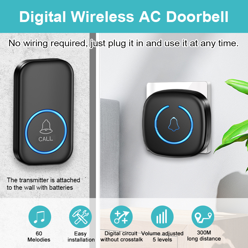 EZHEN スマートワイヤレスドアベルウェルカムドアベル 6 - Home Security Bell のレビューと価格