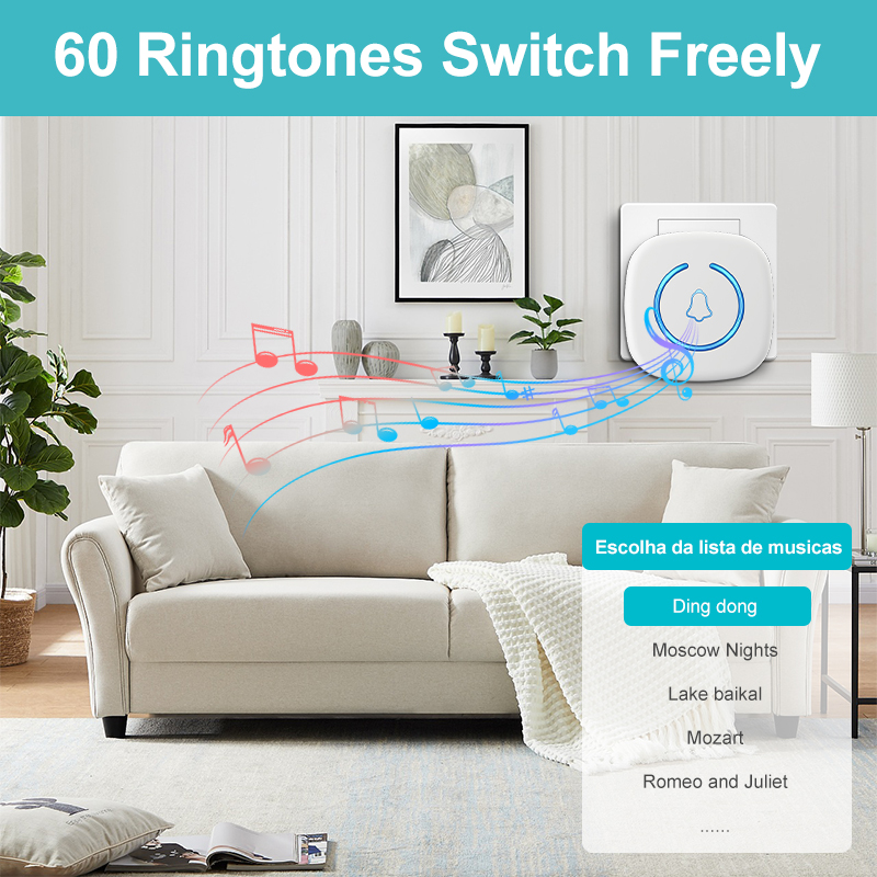EZHEN スマートワイヤレスドアベルウェルカムドアベル 6 - Home Security Bell のレビューと価格