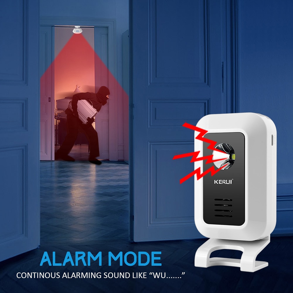 Kerui m7モーションセンサーセキュリティアラーム32曲 - Home Security Lights のレビューと価格