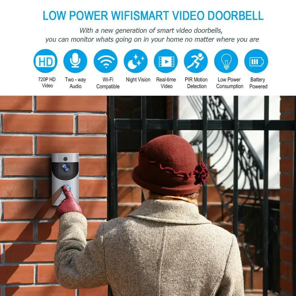 720P HDスマートホーム対応、ワイヤレスWi-Fiドアベ - Home Security Bell のレビューと価格