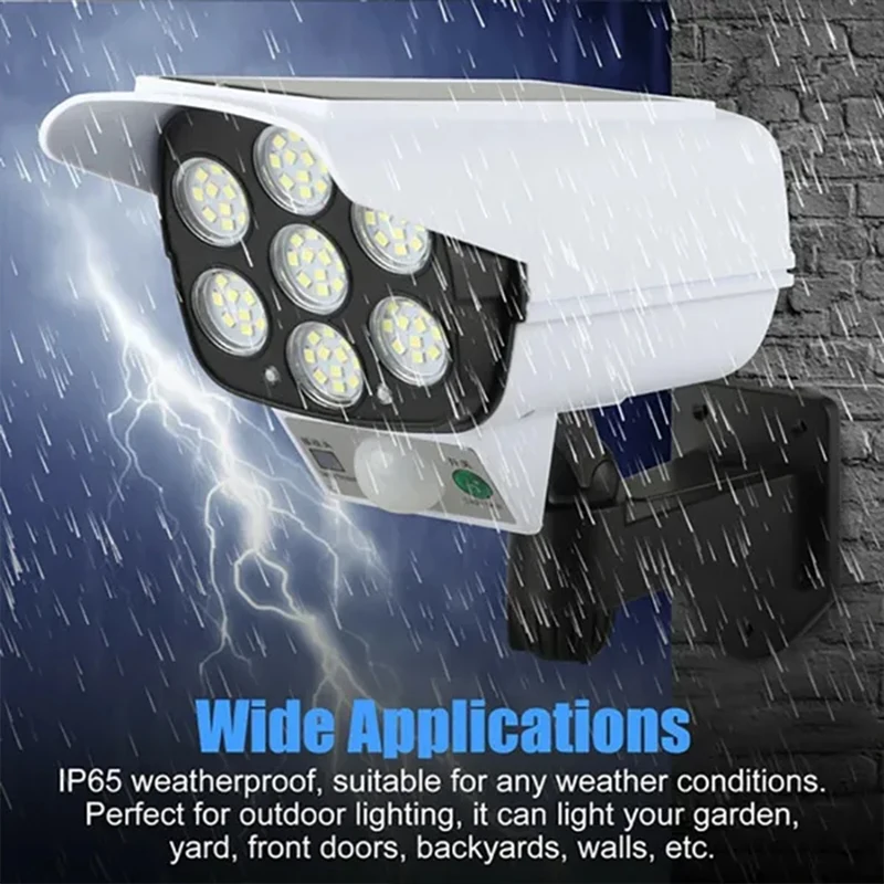 1-2 パック 77LED ソーラーモーションセンサー LE - Home Security Flood Lights のレビューと価格