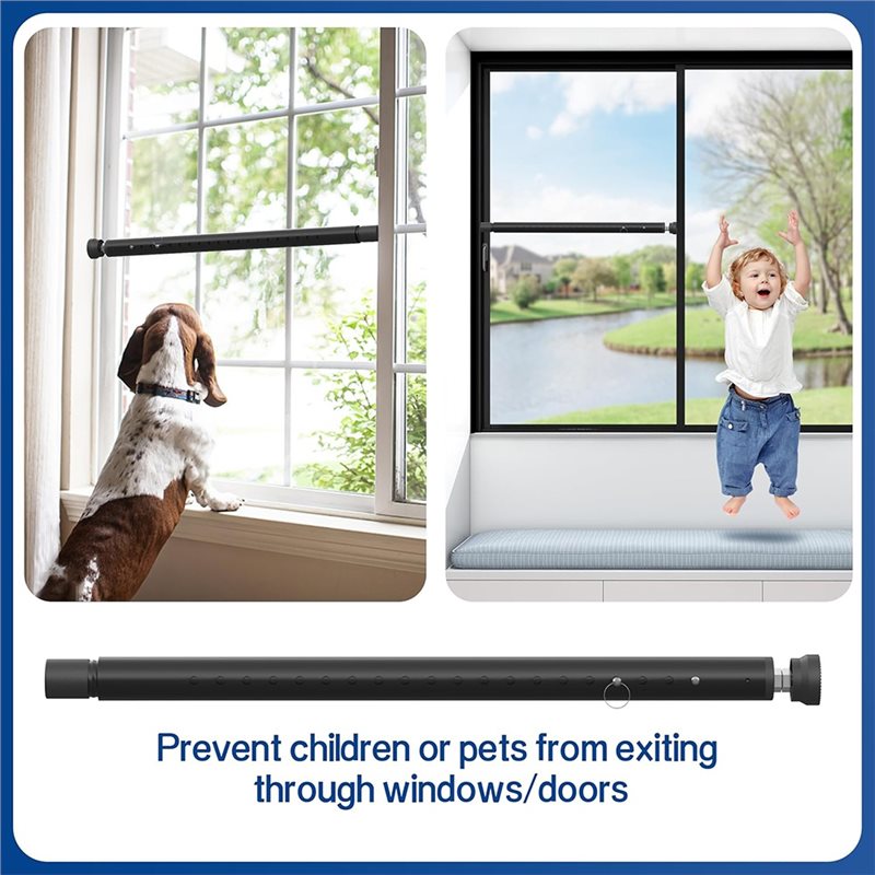 プレミアムスライドドアセキュリティバー、ゴム製チップ付き、1 - Home Security Door Reinforcement Lock のレビューと価格