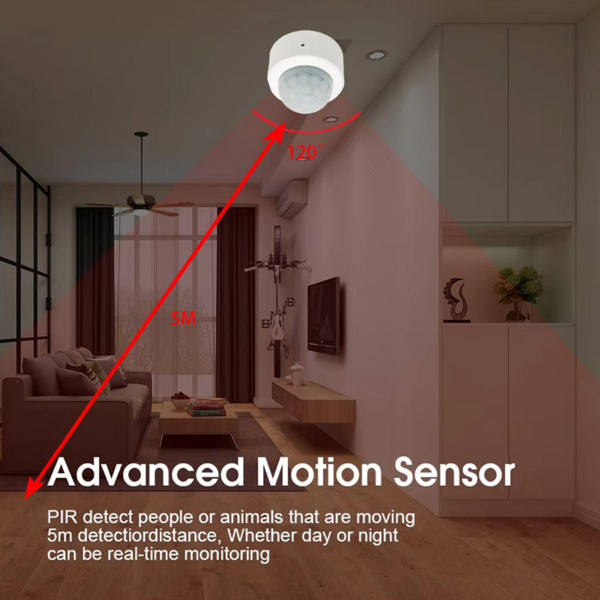 Zigbee3.0 ミニ PIR 人感センサー ワイヤレス赤 - Home Security Alarm のレビューと価格