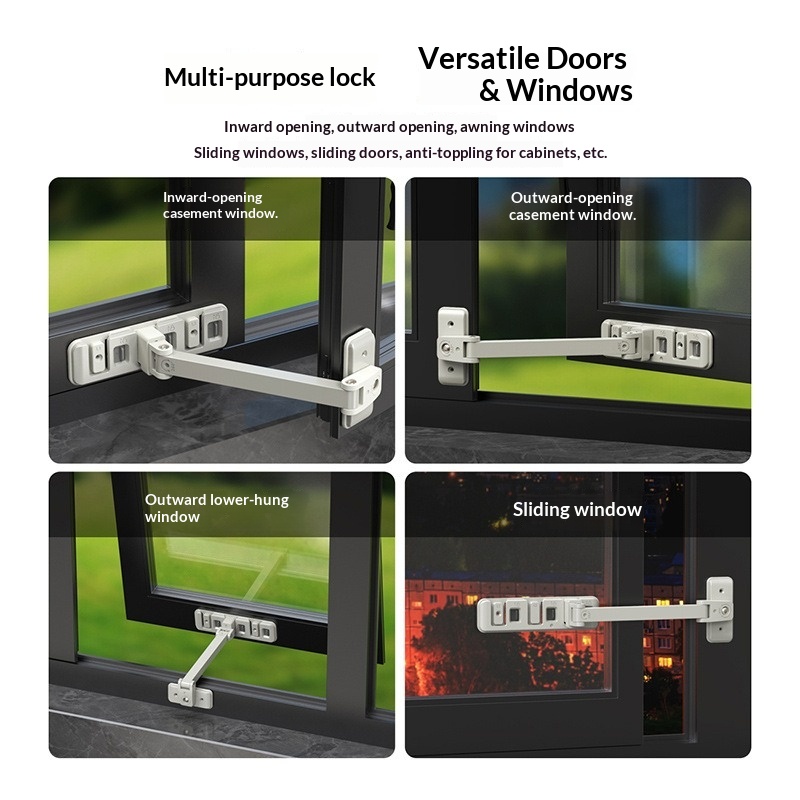 調節可能なホームベビー安全ロックバックル子供窓リミットホルダ - Home Security Door のレビューと価格