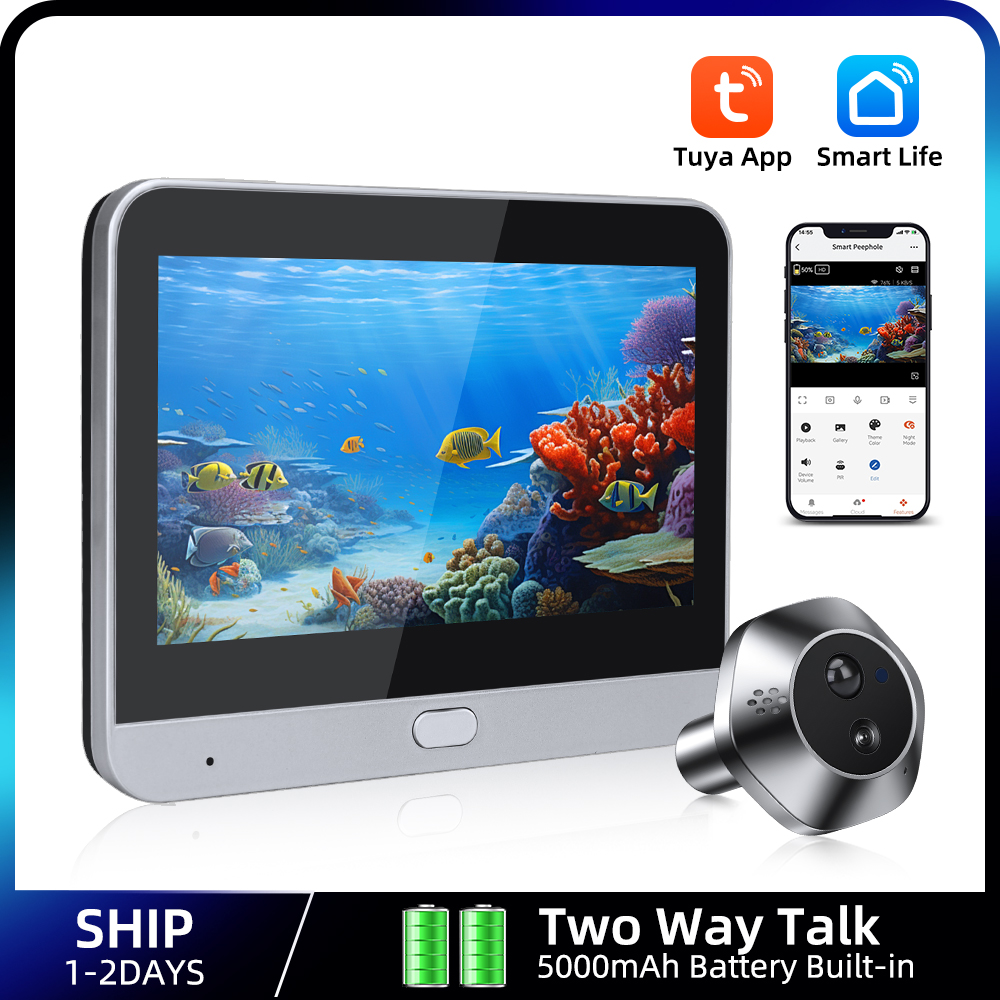 Tuya-スマートのぞき穴ビデオカメラ,ホームセキュリティ, - Home Security News のレビューと価格